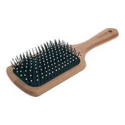 Щетка массажная Dewal BAMBOO лопата, деревянная, пластиковый штифт, с плоской ручкой - фото 40402
