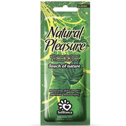 Крем для загара в солярии Natural Pleasure с экстрактом зеленого чая и ромашки SolBianca 15 мл - фото 44867