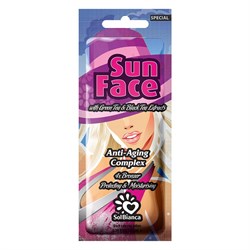 Крем для загара в солярии Sun Face для лица с экстрактом черного и зеленого чая SolBianca 15 мл - фото 44878