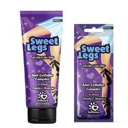 Крем для загара в солярии Sweet Legs для ног с маслом кофе, ши и бронзаторами SolBianca - фото 45441